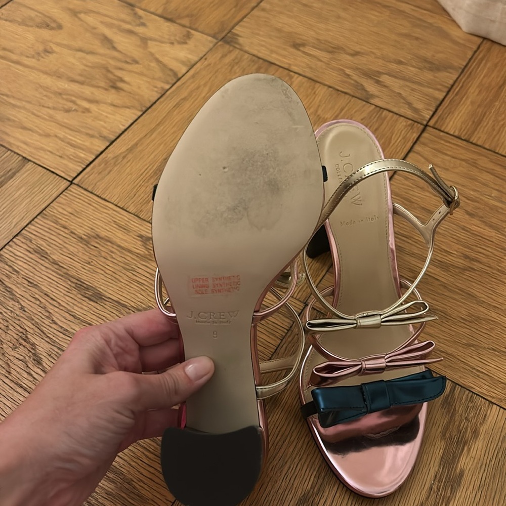 J. Crew Collection Tri-Color Bow Heels | Made in Italy - Picture 4 of 5